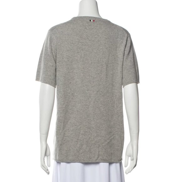 Extreme Cashmere Scoop Neck Sweater in heather grey Size: L - Picture 5 of 9